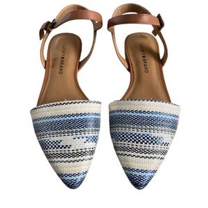 Lucky pointed toe woven shoe